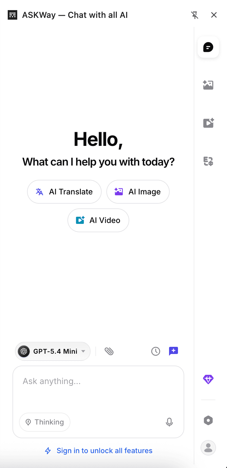 ASKWay 侧栏在网页旁运行